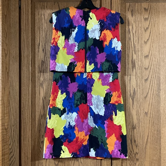 Kate Spade Saturday Multicolor Paint Mod Sleeveless Shift Dress Size 2 - Picture 3 of 7